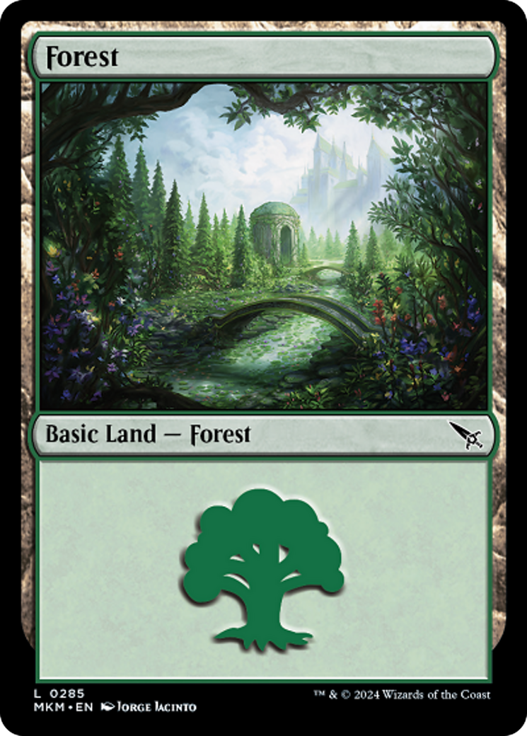 Forest (0285) [Murders at Karlov Manor] | Card Merchant Takapuna