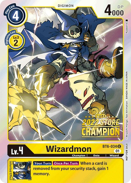 Wizardmon [BT6-034] (2022 Store Champion) [Double Diamond Promos] | Card Merchant Takapuna