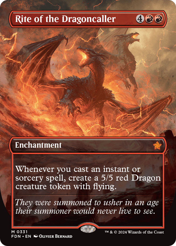 Rite of the Dragoncaller (Borderless) [Foundations] | Card Merchant Takapuna