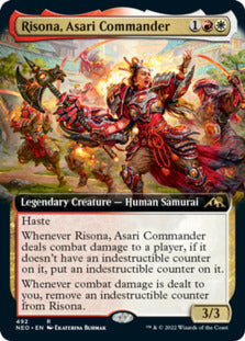 Risona, Asari Commander (Extended Art) [Kamigawa: Neon Dynasty] | Card Merchant Takapuna