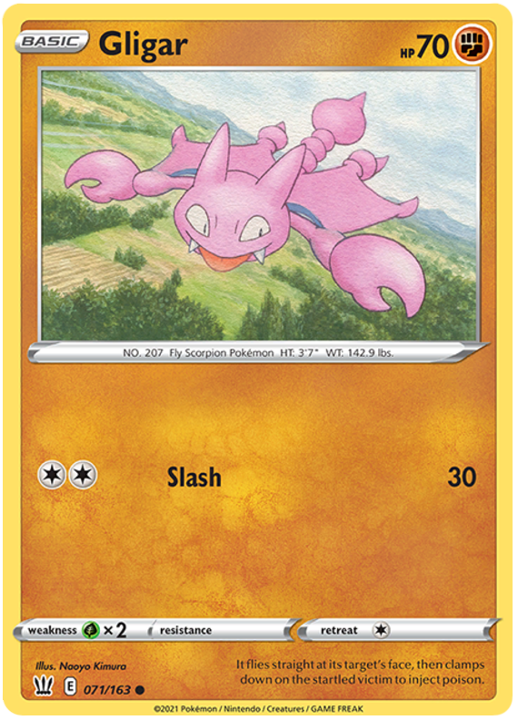 Gligar (071/163) [Sword & Shield: Battle Styles] | Card Merchant Takapuna