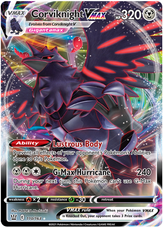 Corviknight VMAX (110/163) [Sword & Shield: Battle Styles] | Card Merchant Takapuna