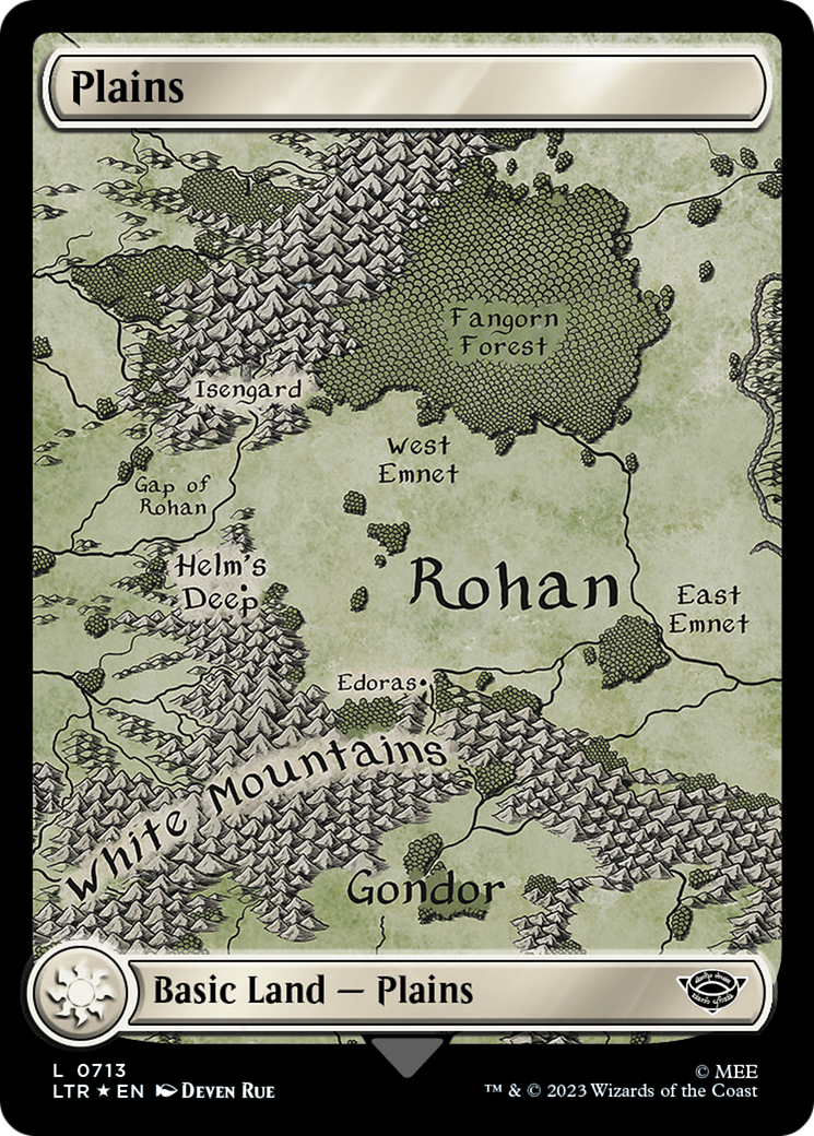 Plains (0713) (Surge Foil) [The Lord of the Rings: Tales of Middle-Earth] | Card Merchant Takapuna