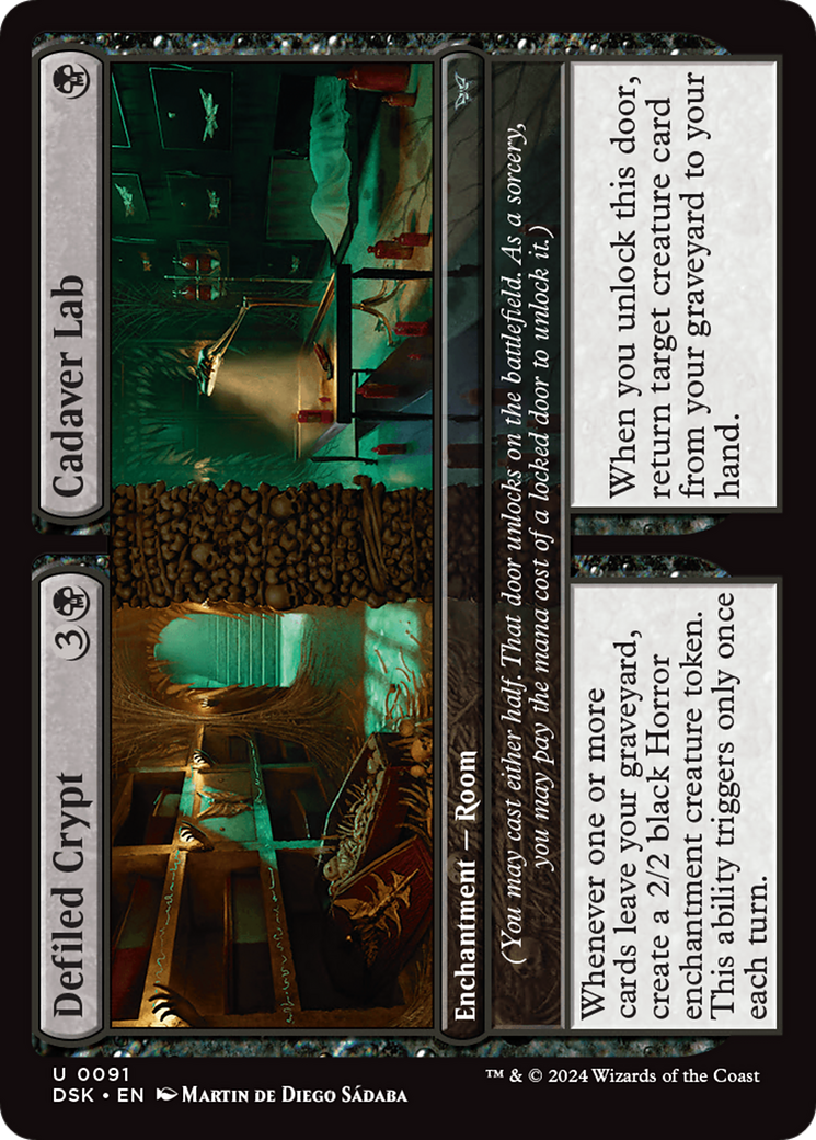 Defiled Crypt // Cadaver Lab [Duskmourn: House of Horror] | Card Merchant Takapuna