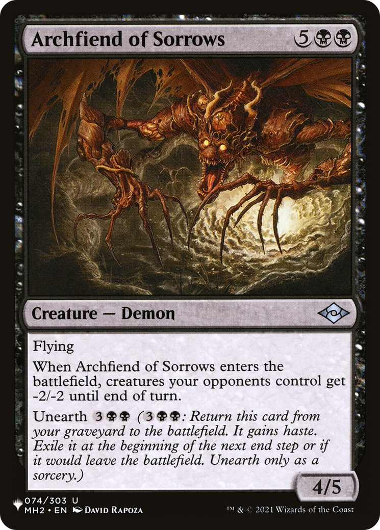 Archfiend of Sorrows [The List] | Card Merchant Takapuna