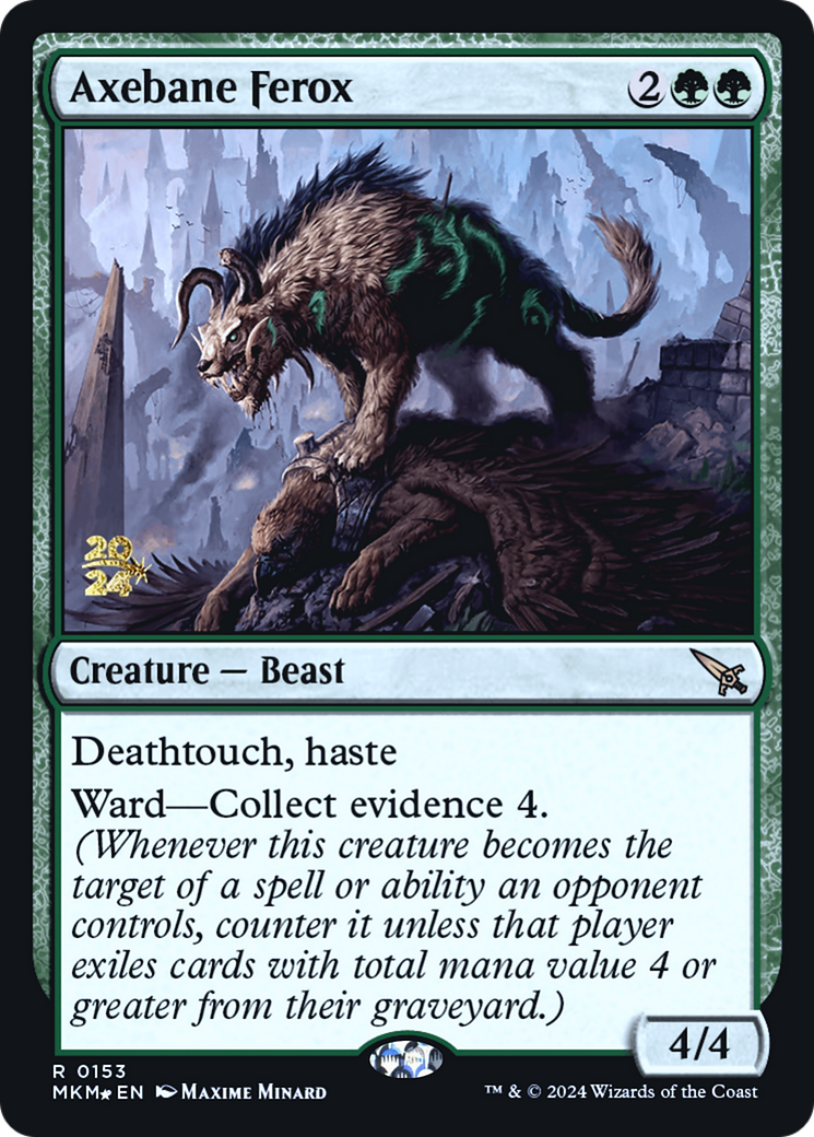 Axebane Ferox [Murders at Karlov Manor Prerelease Promos] | Card Merchant Takapuna