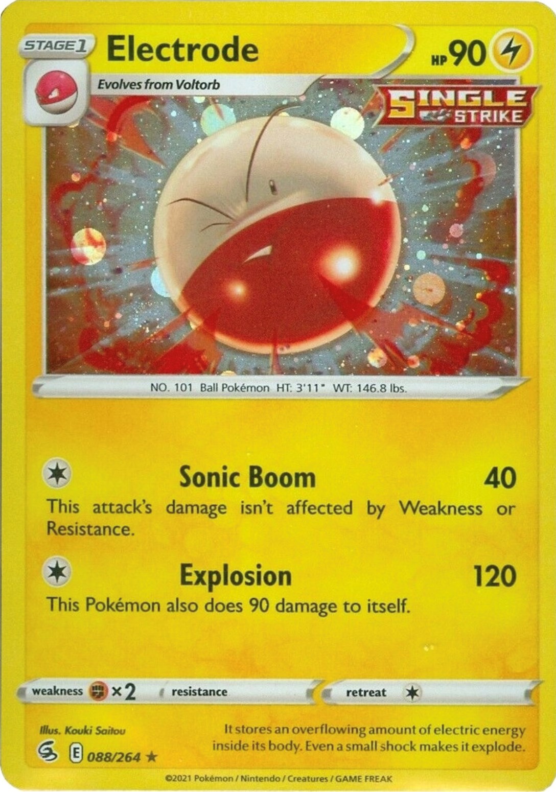 Electrode (088/264) (Cosmos Holo) [Sword & Shield: Fusion Strike] | Card Merchant Takapuna