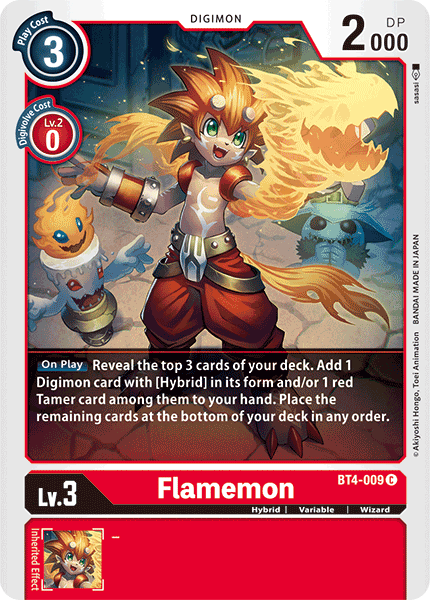 Flamemon [BT4-009] [Great Legend] | Card Merchant Takapuna