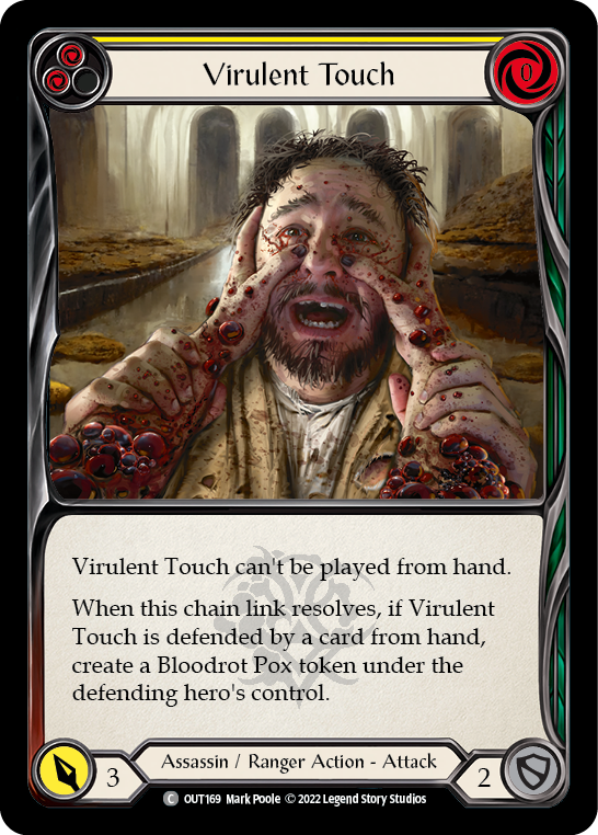 Virulent Touch (Yellow) [OUT169] (Outsiders)  Rainbow Foil | Card Merchant Takapuna