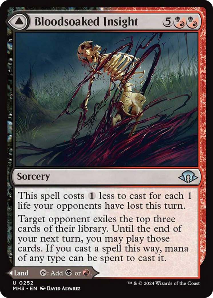 Bloodsoaked Insight // Sanguine Morass [Modern Horizons 3] | Card Merchant Takapuna