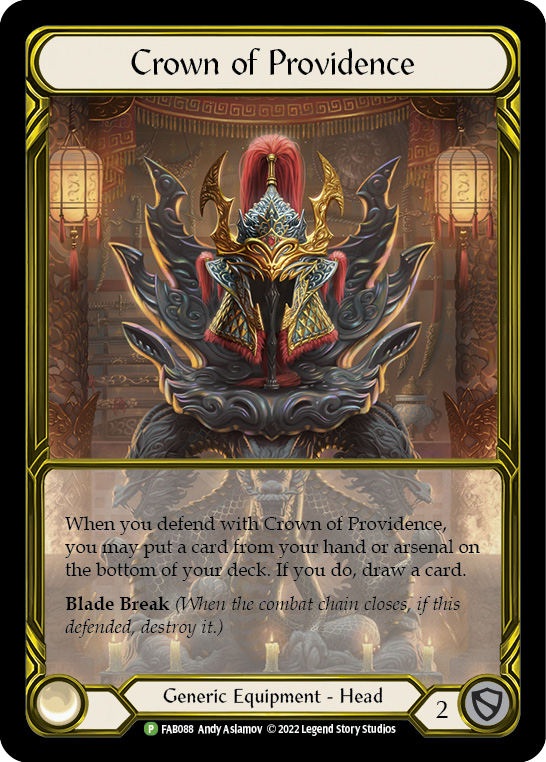 Crown of Providence (Golden) [FAB088] (Promo)  Cold Foil | Card Merchant Takapuna