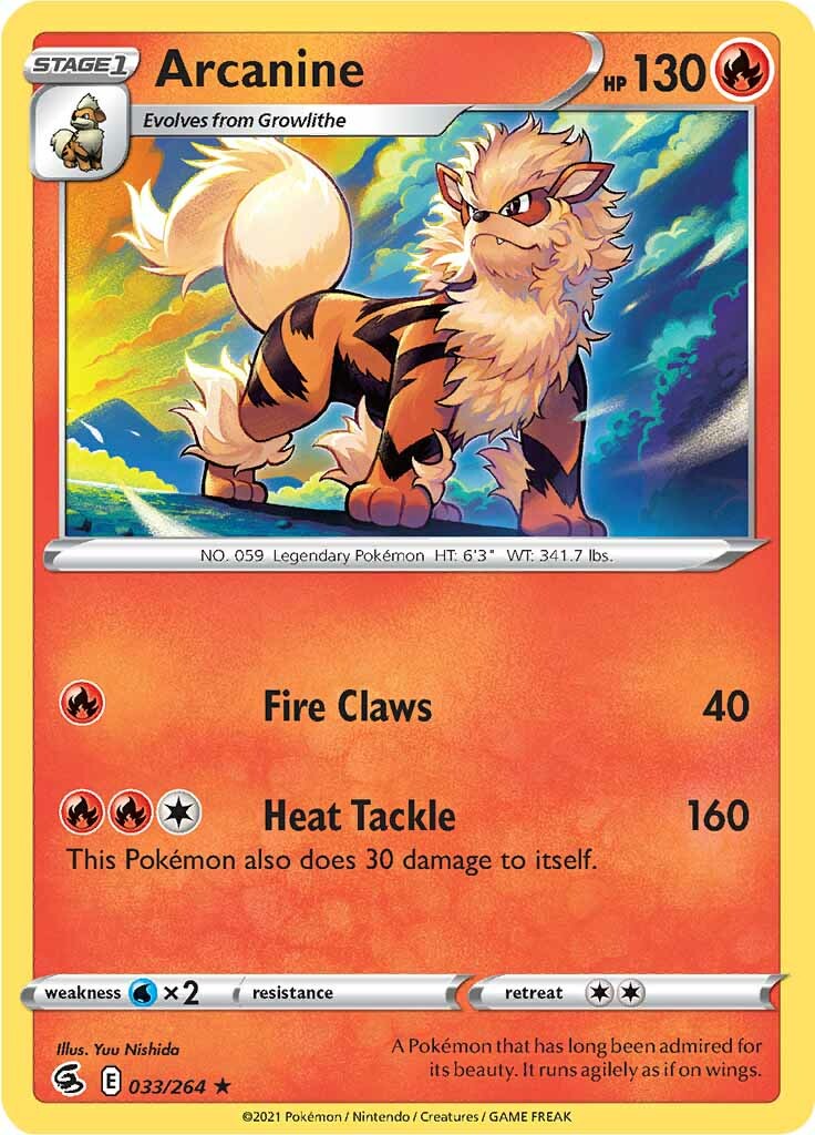 Arcanine (033/264) [Sword & Shield: Fusion Strike] | Card Merchant Takapuna