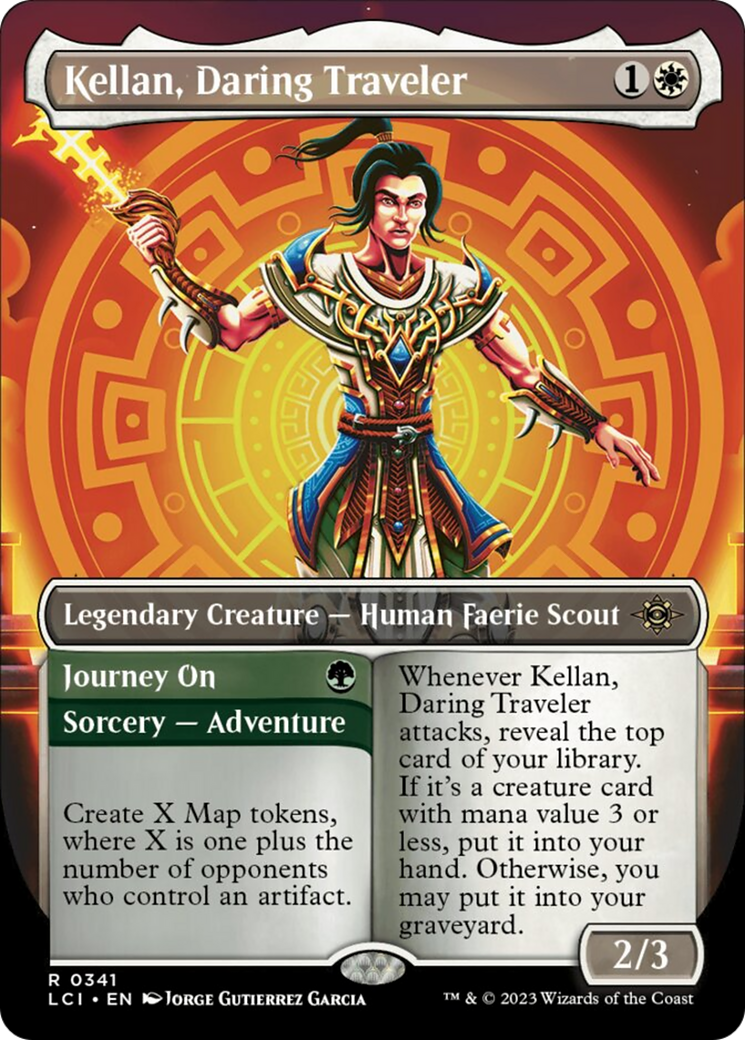 Kellan, Daring Traveler (Borderless) [The Lost Caverns of Ixalan] | Card Merchant Takapuna