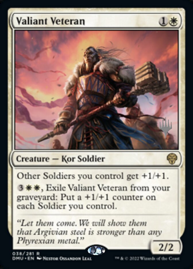 Valiant Veteran (Promo Pack) [Dominaria United Promos] | Card Merchant Takapuna