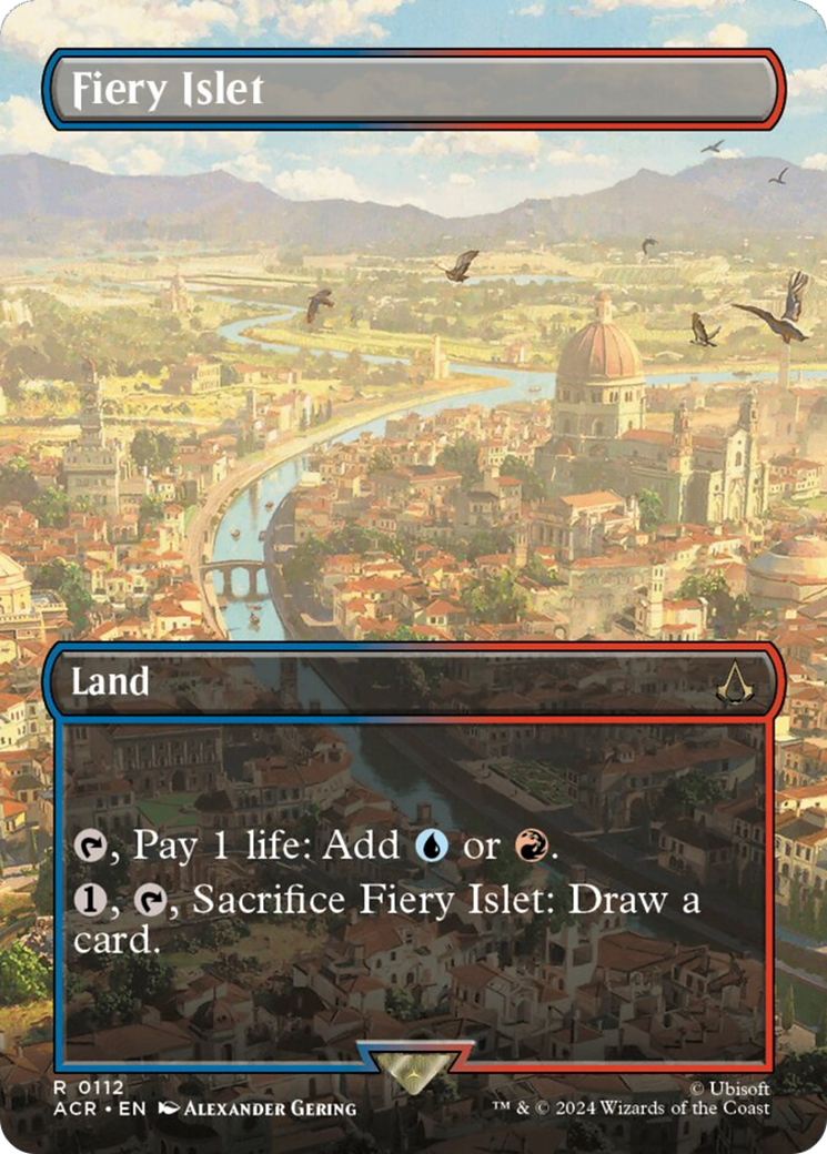 Fiery Islet (Borderless) [Assassin's Creed] | Card Merchant Takapuna