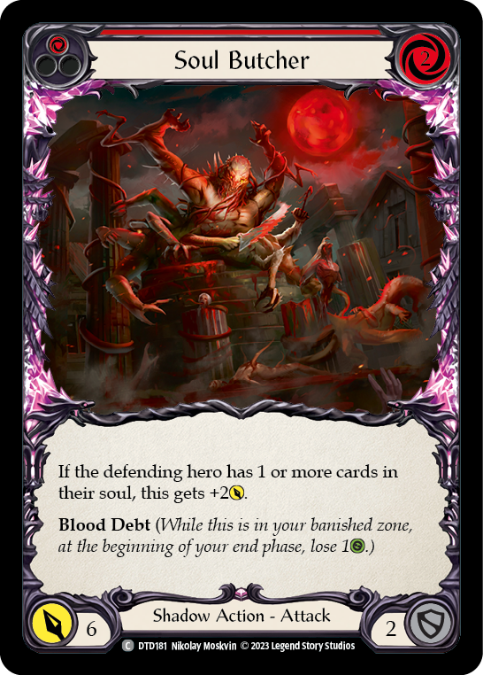 Soul Butcher (Red) [DTD181] (Dusk Till Dawn)  Rainbow Foil | Card Merchant Takapuna