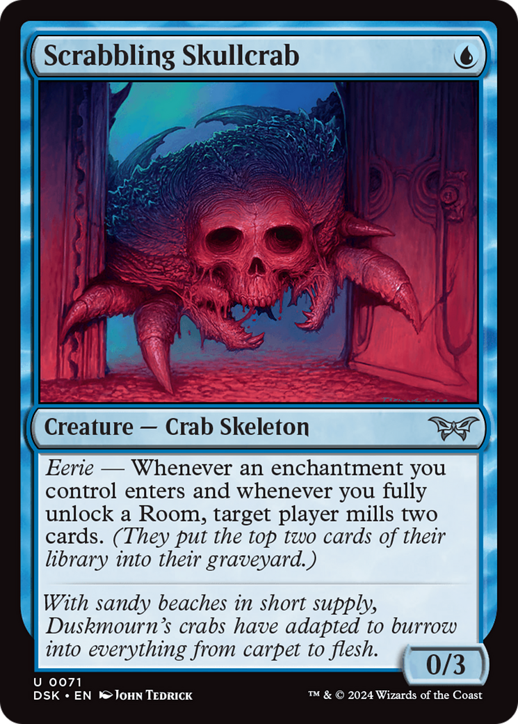 Scrabbling Skullcrab [Duskmourn: House of Horror] | Card Merchant Takapuna