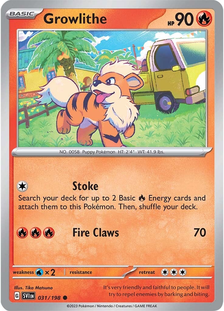 Growlithe (031/198) [Scarlet & Violet: Base Set] | Card Merchant Takapuna