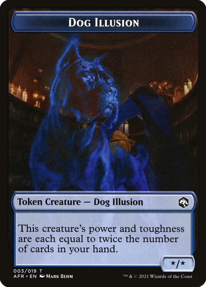 Angel // Dog Illusion Double-Sided Token [Dungeons & Dragons: Adventures in the Forgotten Realms Tokens] | Card Merchant Takapuna