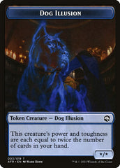 Zombie // Dog Illusion Double-Sided Token [Dungeons & Dragons: Adventures in the Forgotten Realms Tokens] | Card Merchant Takapuna