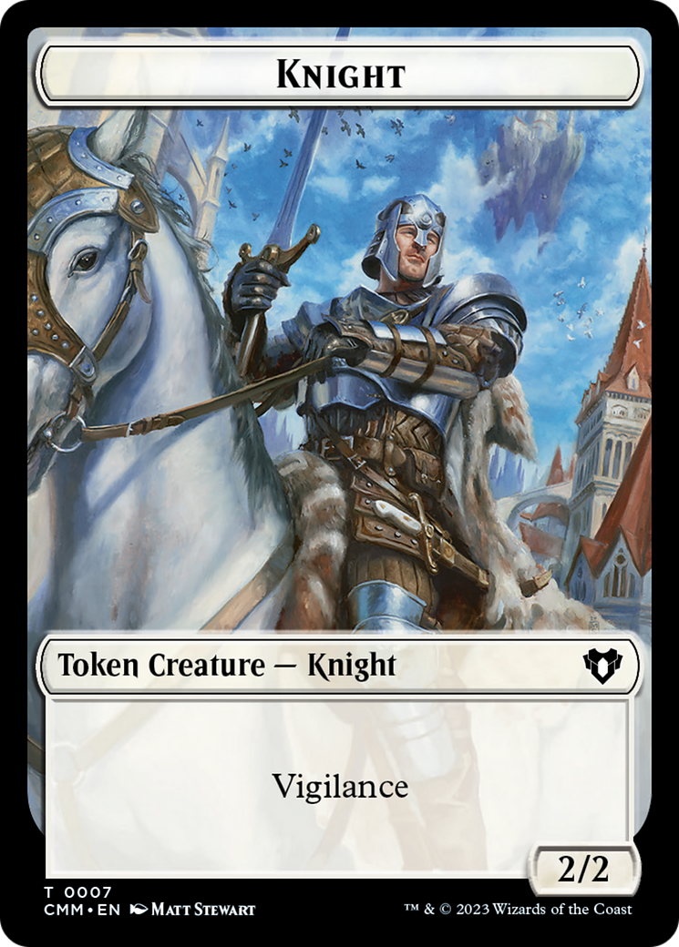 Human Soldier // Knight Double-Sided Token [Commander Masters Tokens] | Card Merchant Takapuna