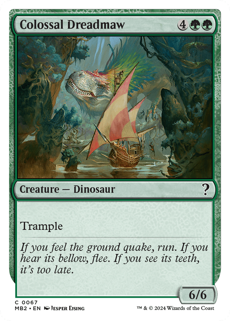 Colossal Dreadmaw (White Border) [Mystery Booster 2] | Card Merchant Takapuna