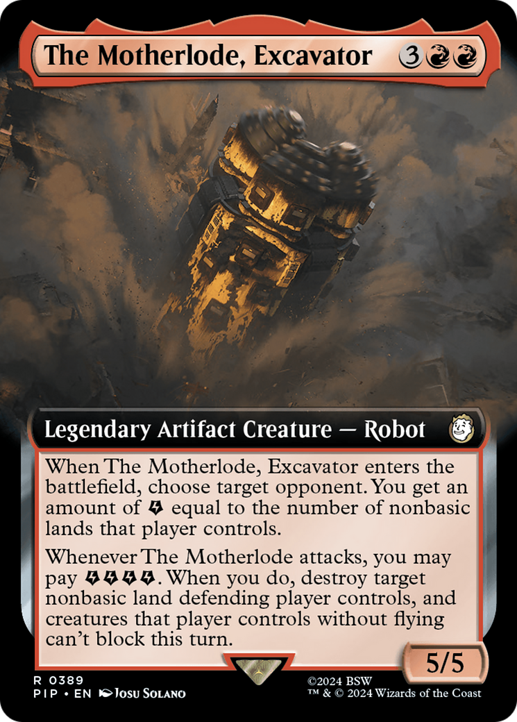 The Motherlode, Excavator (Extended Art) [Fallout] | Card Merchant Takapuna