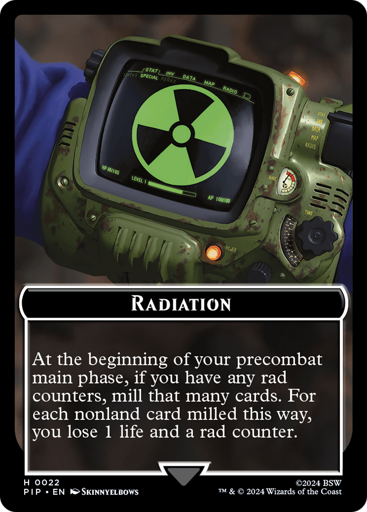 Radiation // Zombie Mutant Double-Sided Token [Fallout Tokens] | Card Merchant Takapuna