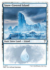 Snow-Covered Island (White Border) [Mystery Booster 2] | Card Merchant Takapuna