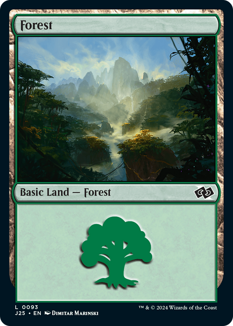 Forest (93) [Foundations Jumpstart] | Card Merchant Takapuna