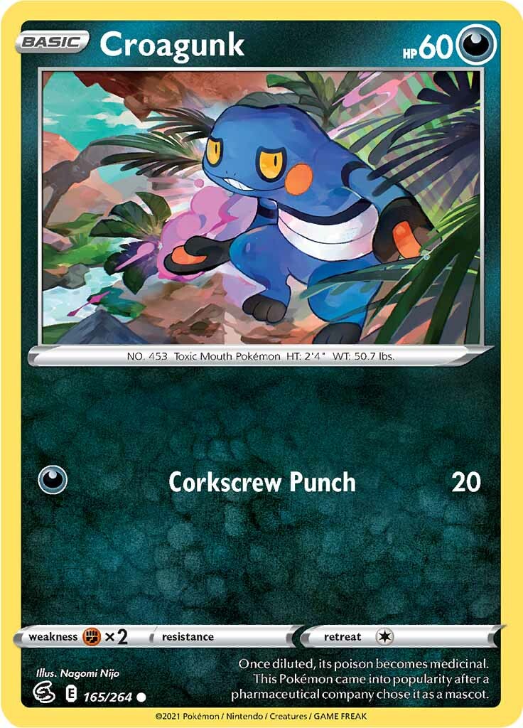 Croagunk (165/264) [Sword & Shield: Fusion Strike] | Card Merchant Takapuna