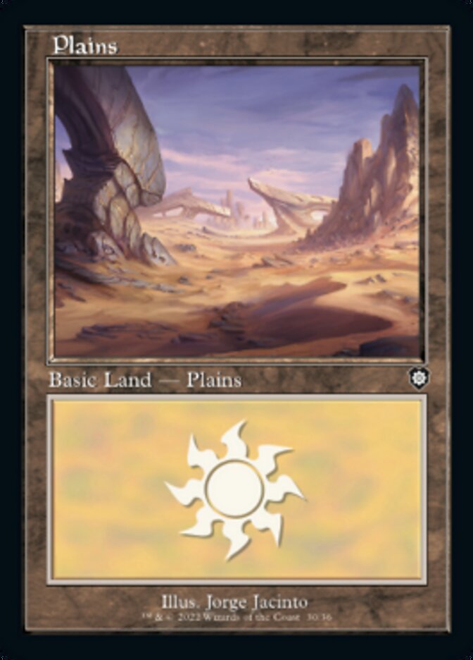 Plains (030) (Retro) [The Brothers' War Commander] | Card Merchant Takapuna