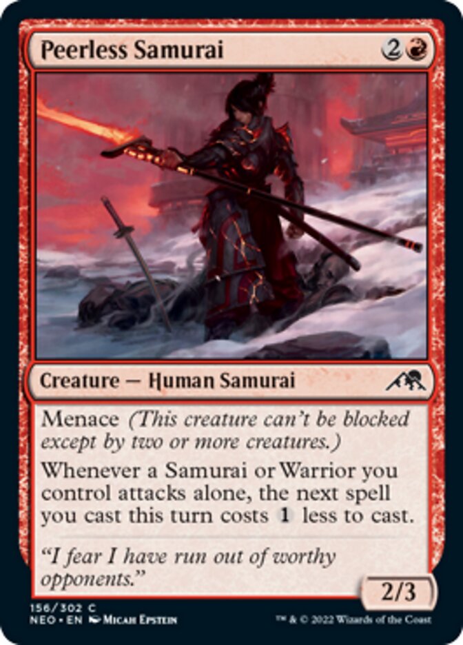 Peerless Samurai [Kamigawa: Neon Dynasty] | Card Merchant Takapuna