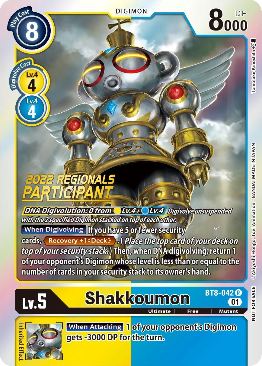 Shakkoumon [BT8-042] (2022 Championship Offline Regional) (Online Participant) [New Awakening Promos] | Card Merchant Takapuna