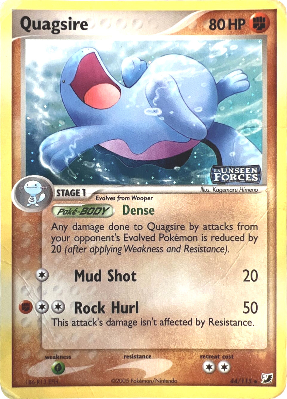 Quagsire (44/115) (Stamped) [EX: Unseen Forces] | Card Merchant Takapuna