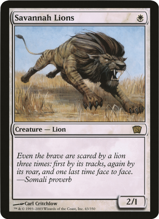 Savannah Lions (Oversized) [Eighth Edition Box Topper] | Card Merchant Takapuna