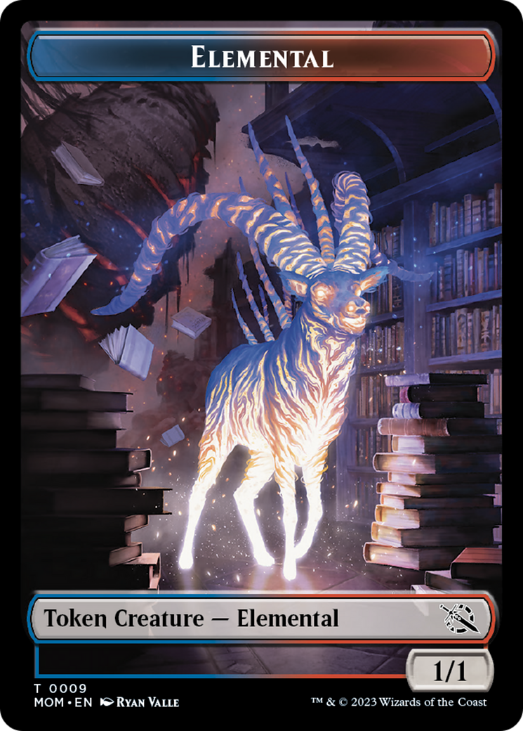 Elemental (9) // Knight Double-Sided Token [March of the Machine Tokens] | Card Merchant Takapuna