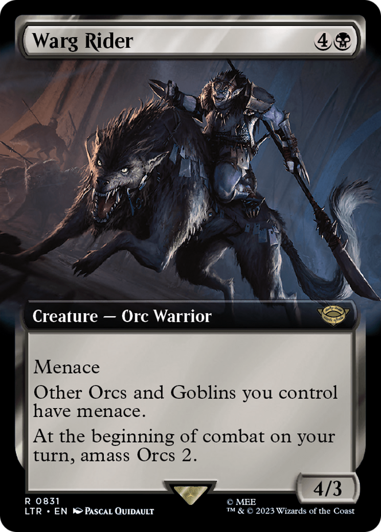 Warg Rider (Extended Art) [The Lord of the Rings: Tales of Middle-Earth] | Card Merchant Takapuna