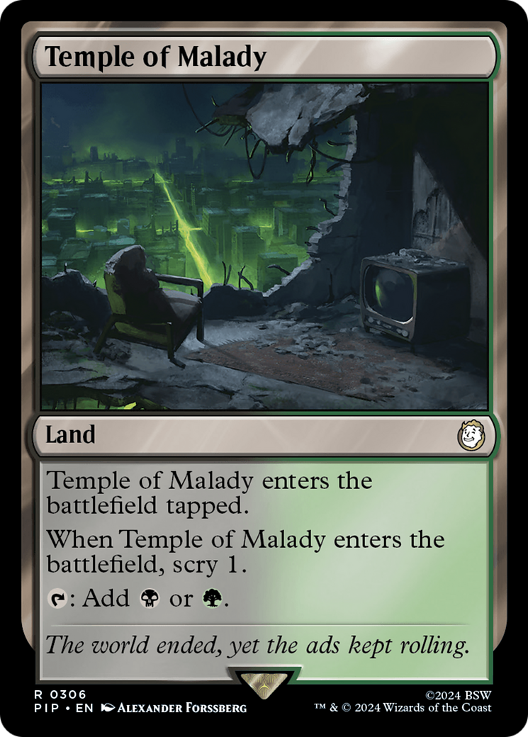 Temple of Malady [Fallout] | Card Merchant Takapuna