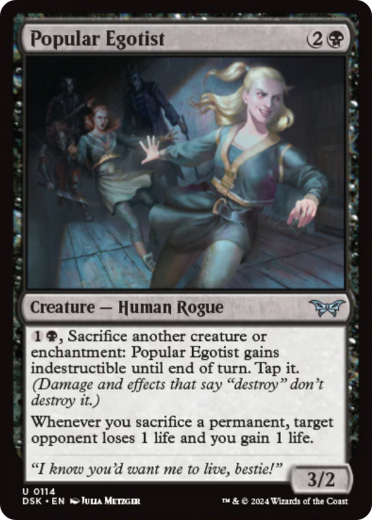 Popular Egotist [Duskmourn: House of Horror] | Card Merchant Takapuna