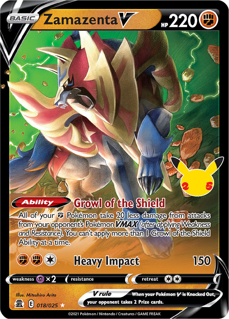 Zamazenta V (018/025) [Celebrations: 25th Anniversary] | Card Merchant Takapuna