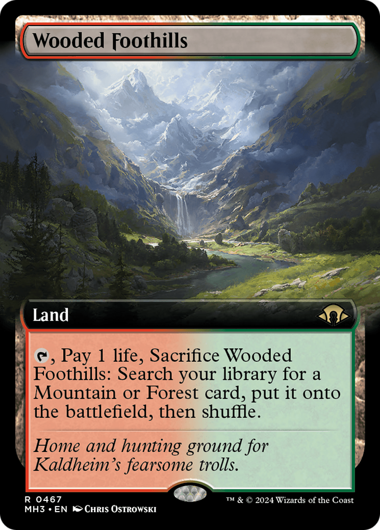 Wooded Foothills (Extended Art) [Modern Horizons 3] | Card Merchant Takapuna