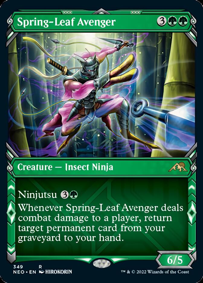 Spring-Leaf Avenger (Showcase Ninja) [Kamigawa: Neon Dynasty] | Card Merchant Takapuna