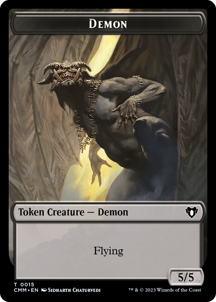 Eldrazi Spawn // Demon Double-Sided Token [Commander Masters Tokens] | Card Merchant Takapuna