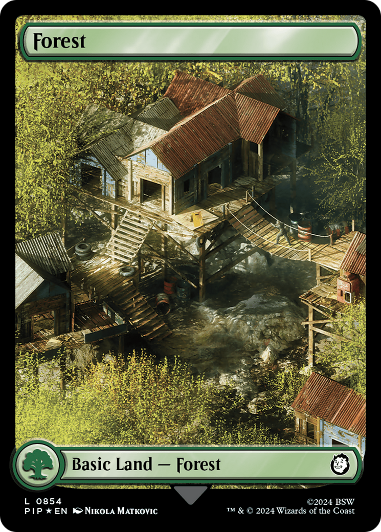 Forest (0854) (Surge Foil) [Fallout] | Card Merchant Takapuna