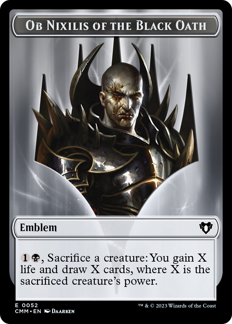 Ob Nixilis of the Black Oath Emblem [Commander Masters Tokens] | Card Merchant Takapuna