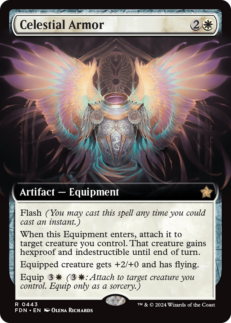 Celestial Armor (Extended Art) [Foundations] | Card Merchant Takapuna