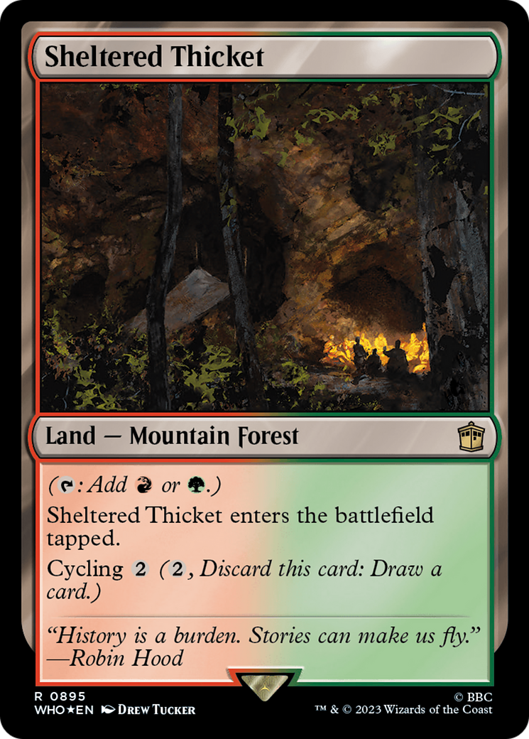 Sheltered Thicket (Surge Foil) [Doctor Who] | Card Merchant Takapuna