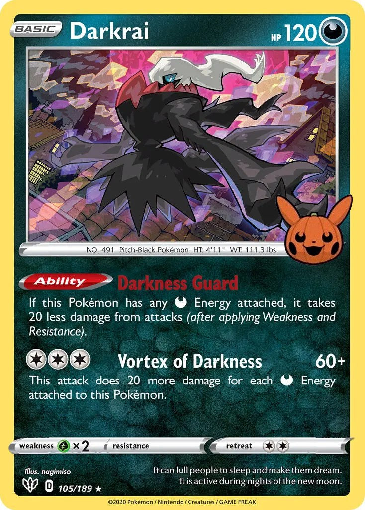 Darkrai (105/189) [Trick or Trade] | Card Merchant Takapuna