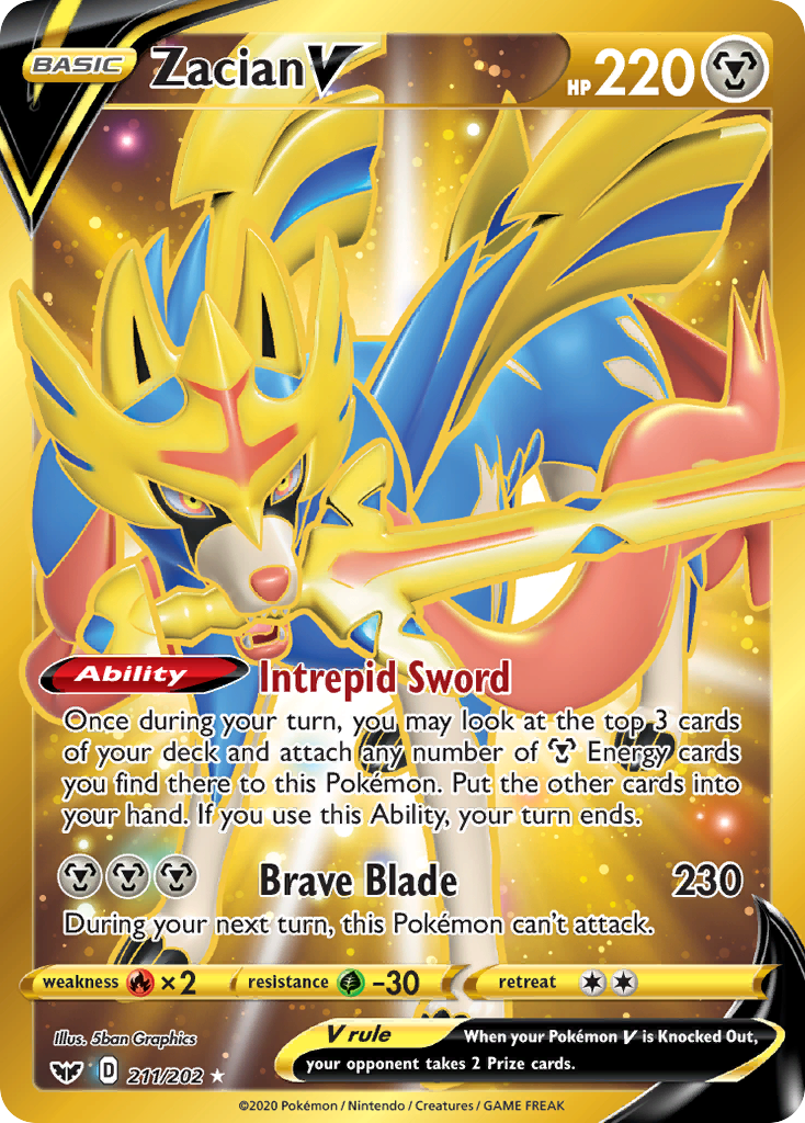 Zacian V (211/202) [Sword & Shield: Base Set] | Card Merchant Takapuna